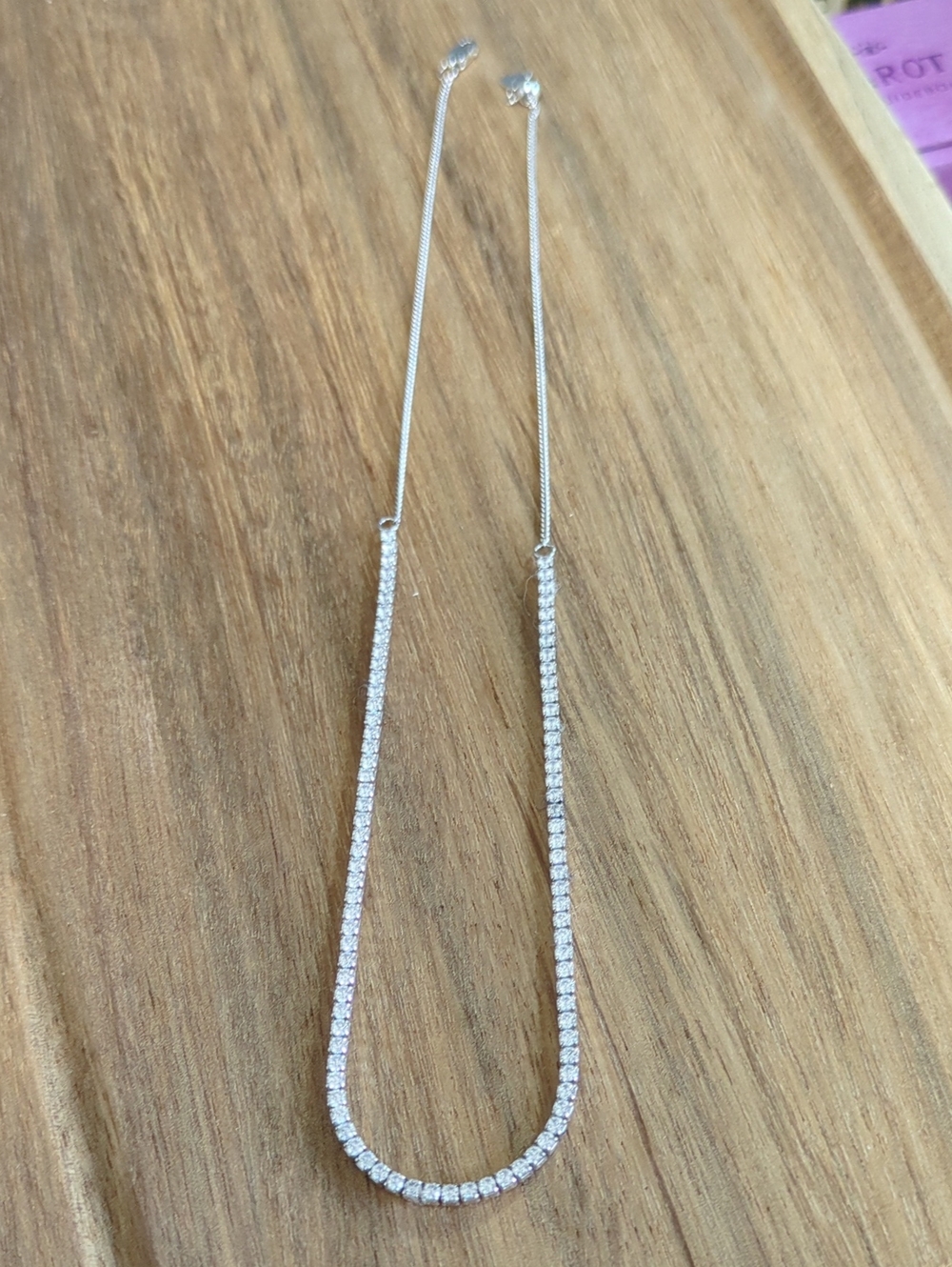 .925 Sterling Silver and CZ Tennis Necklace